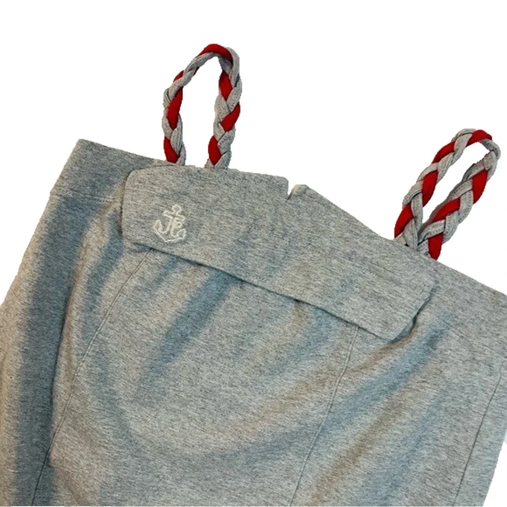 Roberta di Camerino Girls Grey Anchor‎ Logo Bag Rope Straps Made in Italy 10-12